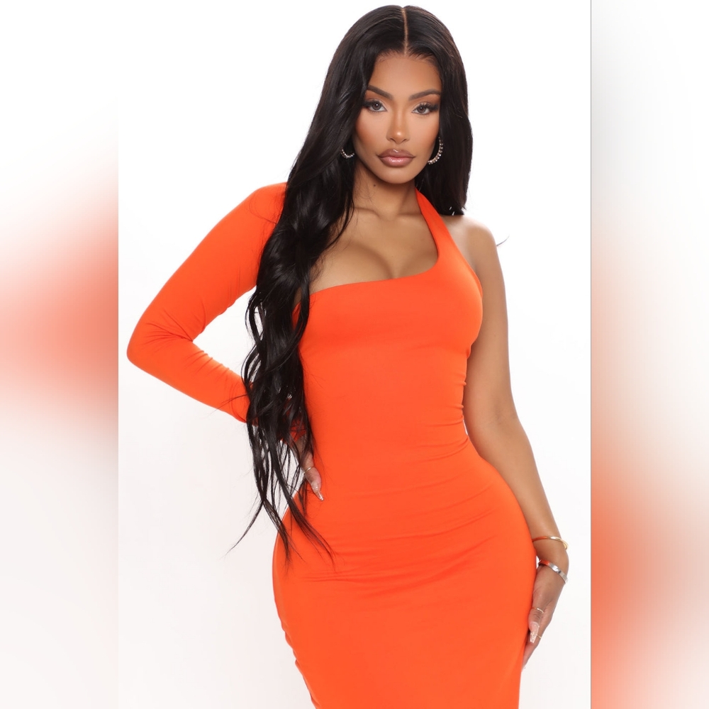 Orange maxi dress